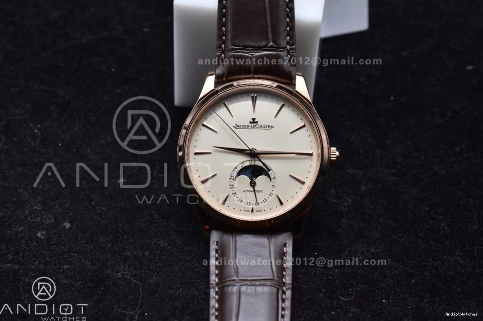 on Best RG SA925 Ultra Brown Moon Master FreshLook Leather 1:1 908 Strap Dial Super White Thin APSF Clone Edition 0320
